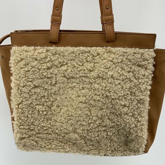Sherpa Brown Shoulder Bag Tote Universal Thread - Picture 2 of 7